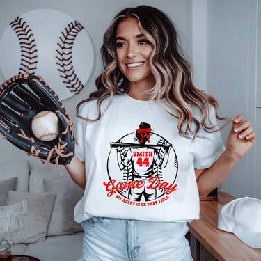 Girl Custom Softball Player T-Shirt